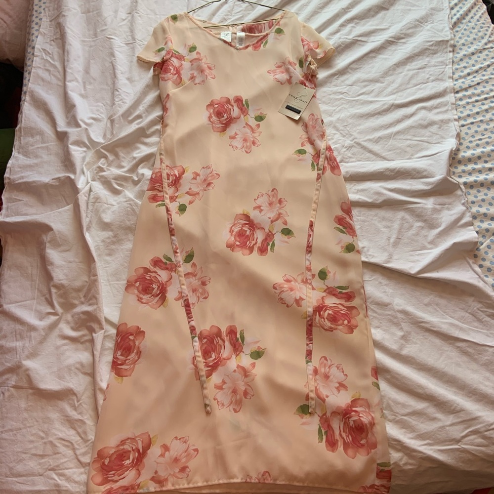 Vintage lined maxi dress